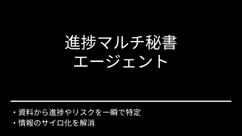 進捗マルチ秘書エージェント