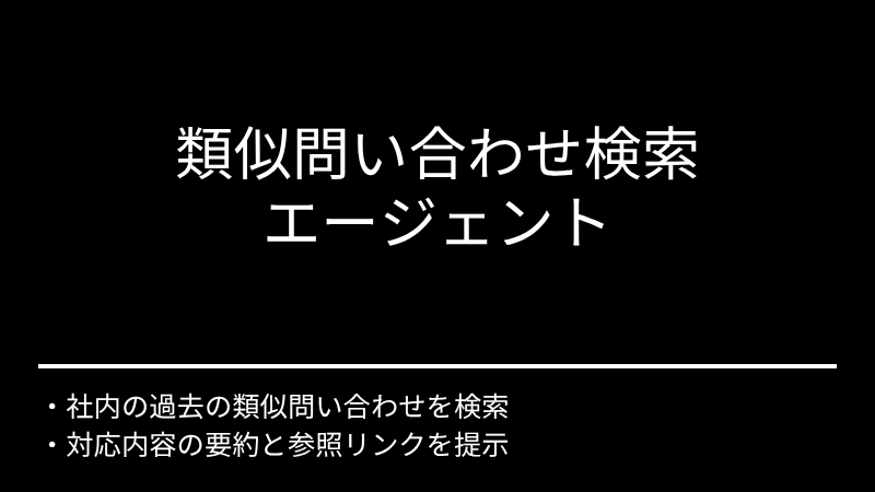類似問い合わせ検索エージェント
