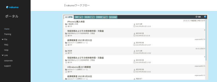 Googleサイトと rakumo ワークフローの使い方